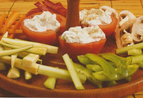 Trempette de fromage épicé aux légumes