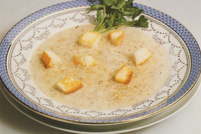 Très bonne soupe à la crème de champignons
