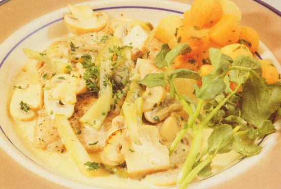 Escalopes de veau avec sauce